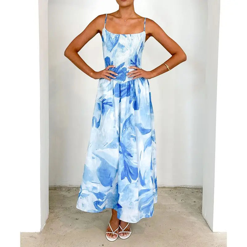 Solea | Vestido floral de verano con espalda descubierta