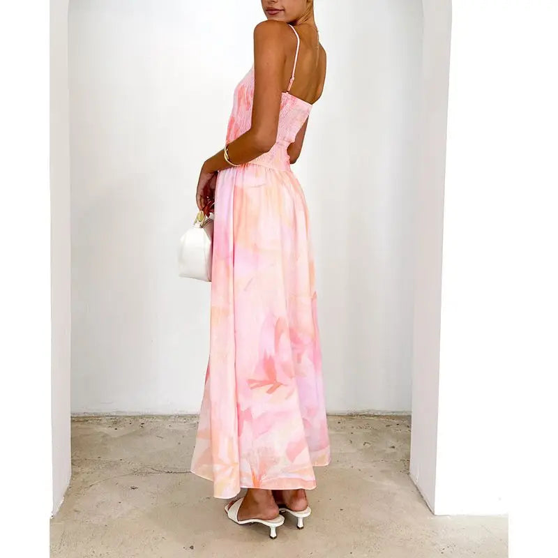 Solea | Vestido floral de verano con espalda descubierta
