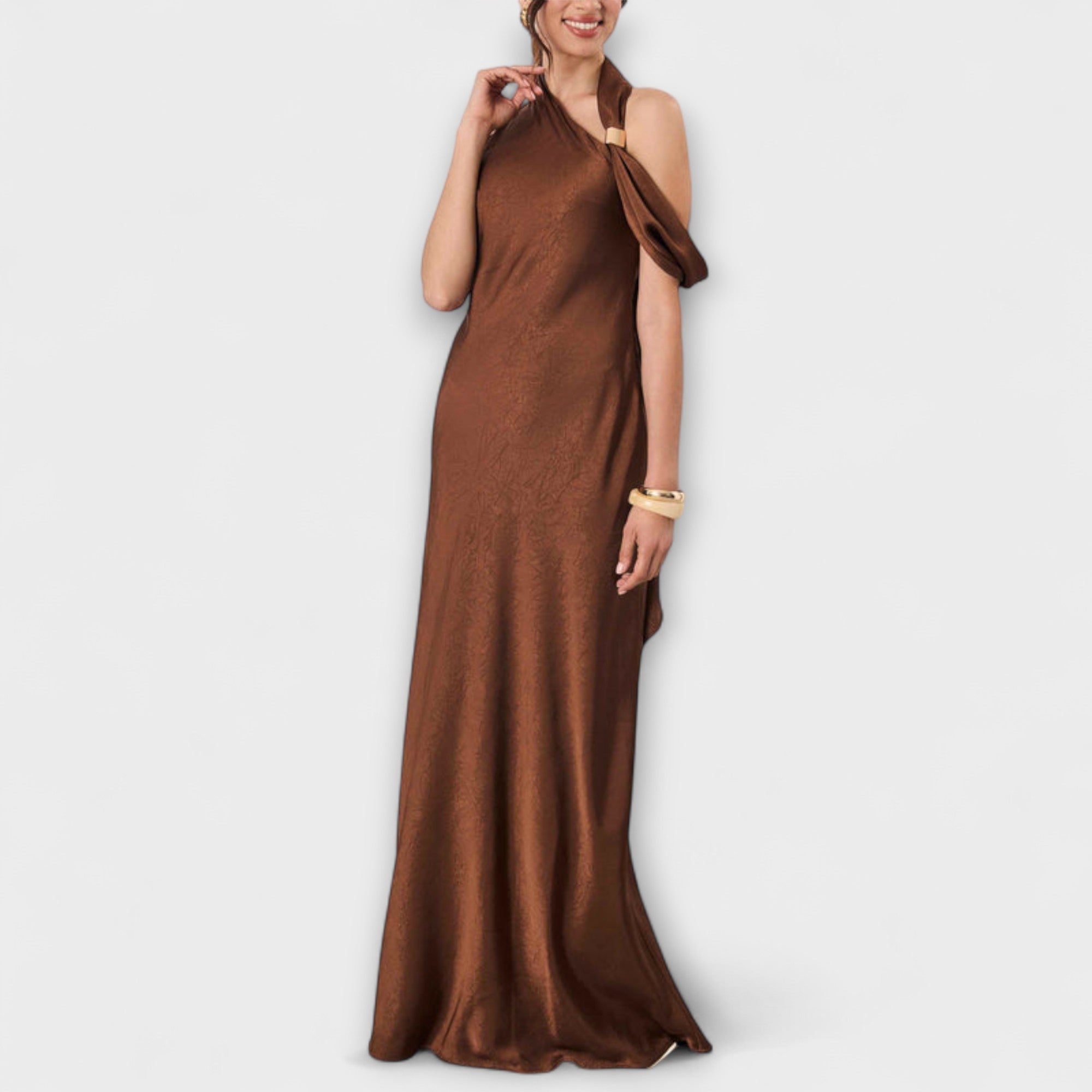 Azura - Vestido maxi chic de satén