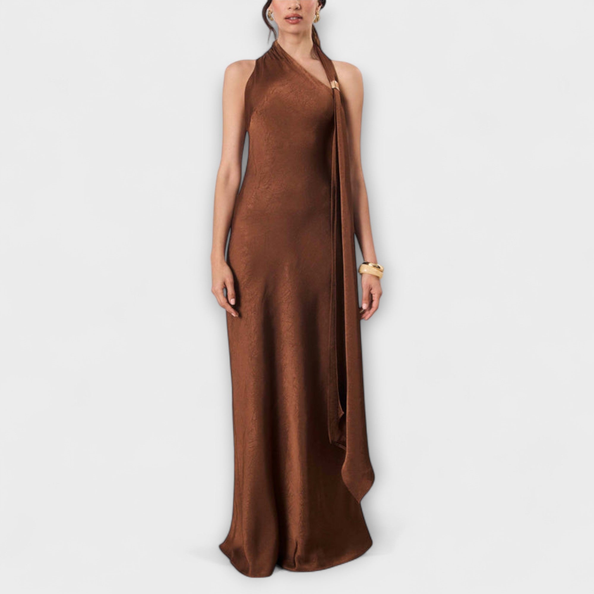 Azura - Vestido maxi chic de satén
